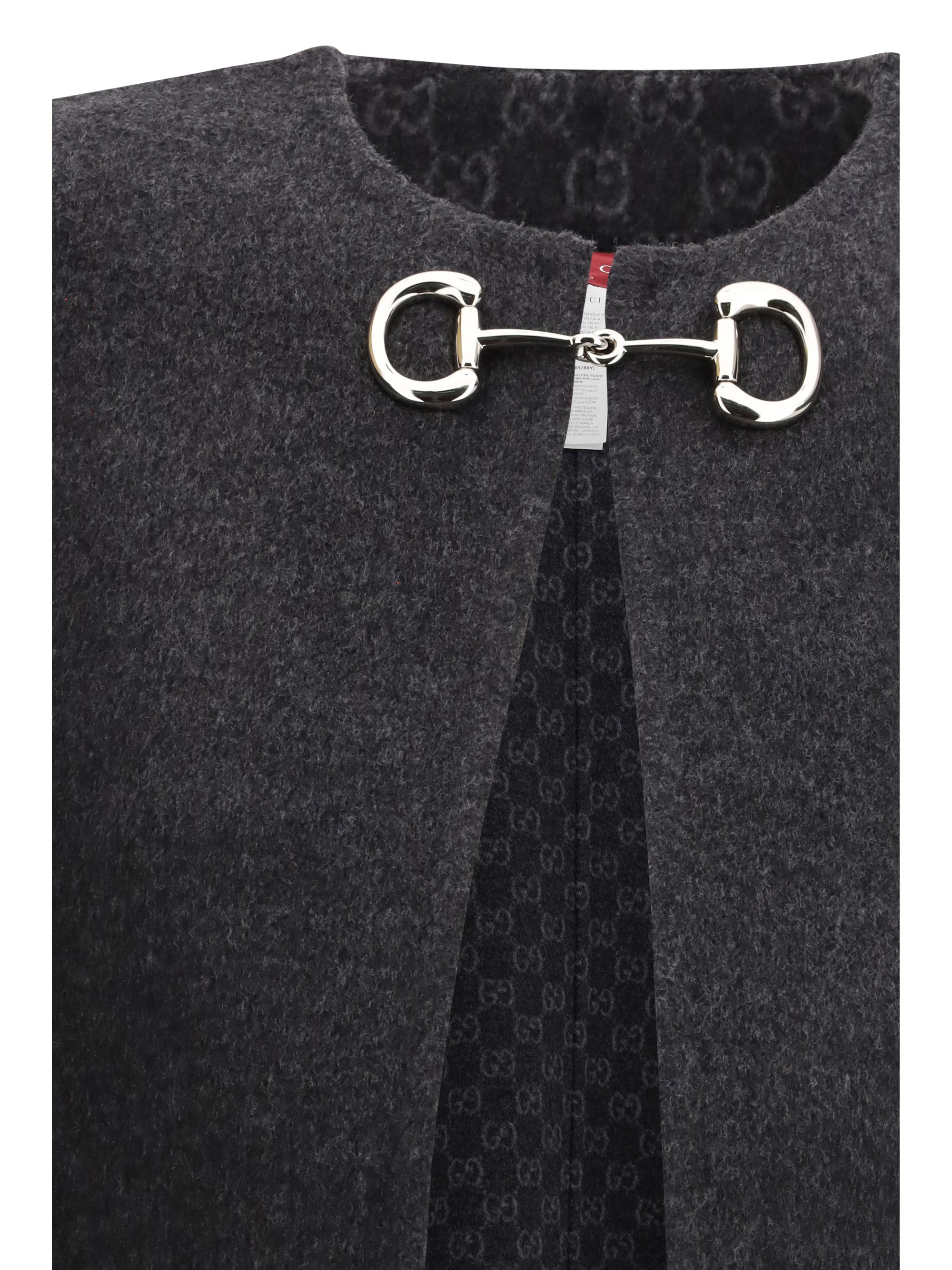 wool-blend cape