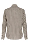 hand-stitched striped soft cotton poplin shirt