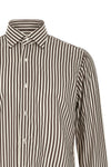 hand-stitched striped soft cotton poplin shirt