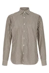 hand-stitched striped soft cotton poplin shirt