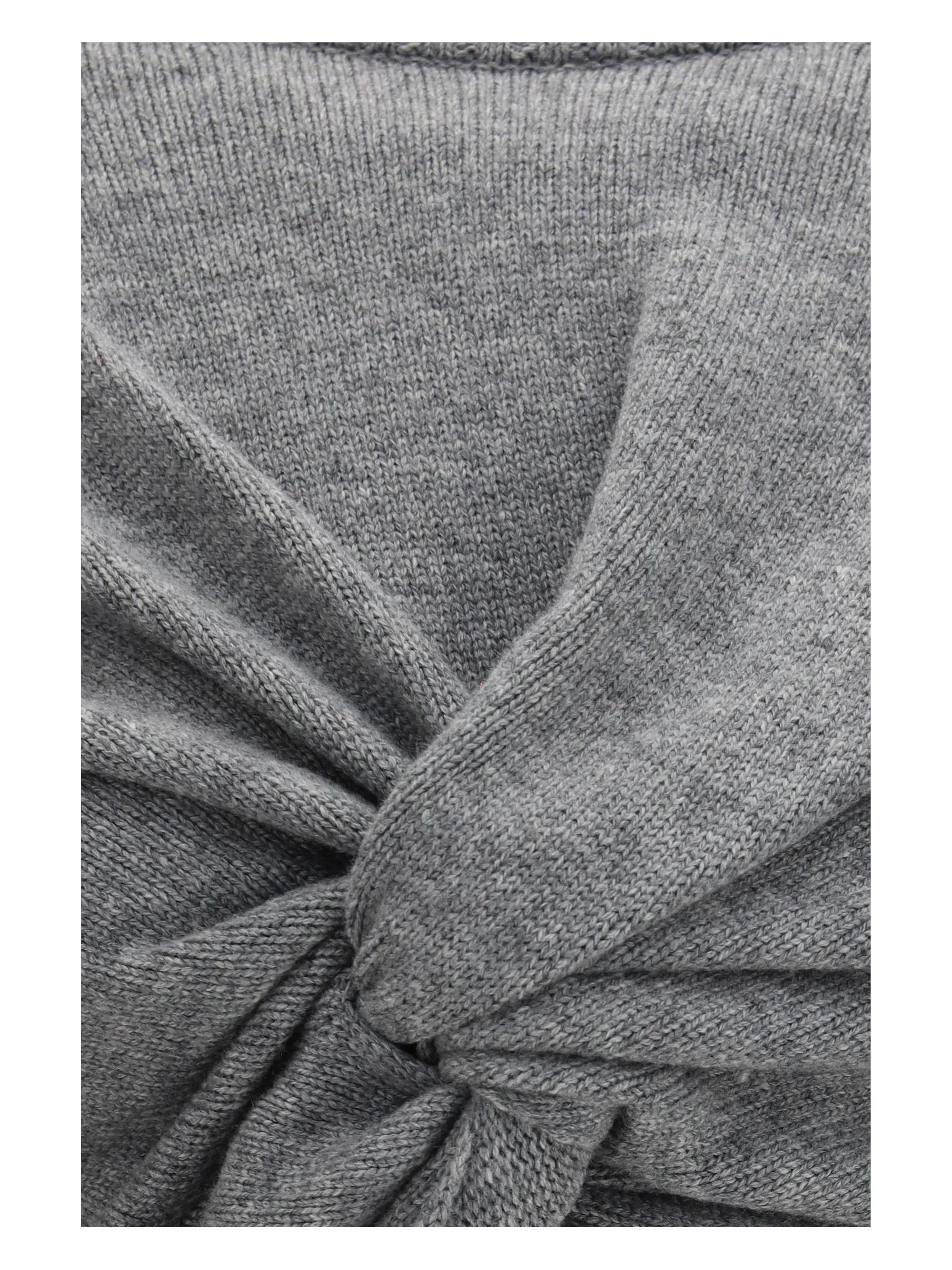 ruched crewneck sweater