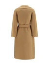 long robe coat in wool, cashmere and silk