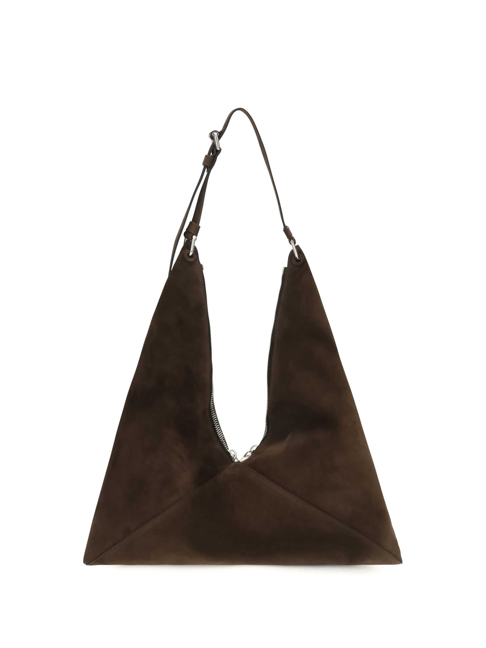 MOSCHINO OS suede hobo tote bag 