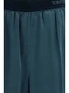 stretch silk satin pants