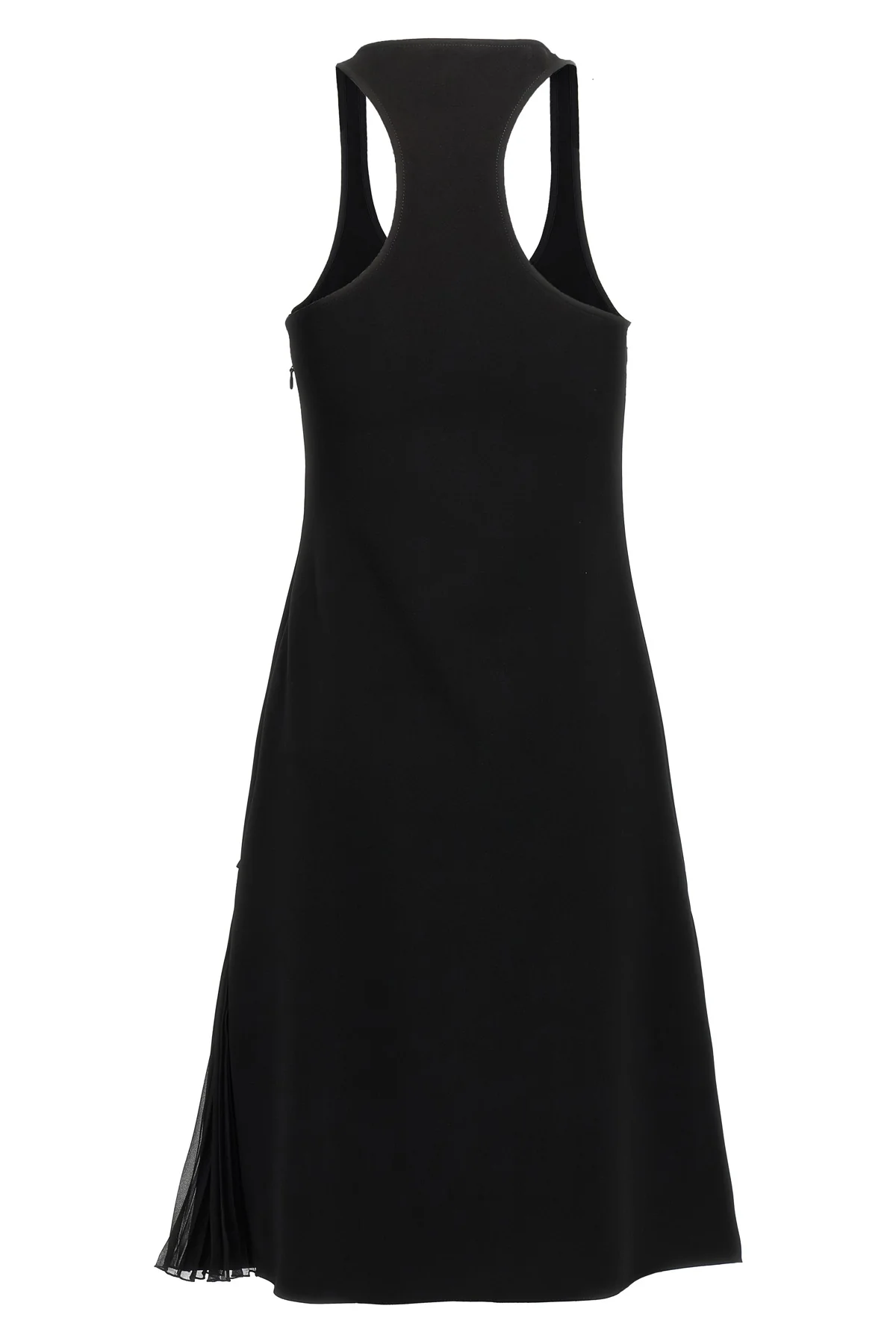 infinty pleats a-line crêpe midi dress