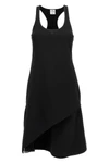infinty pleats a-line crêpe midi dress