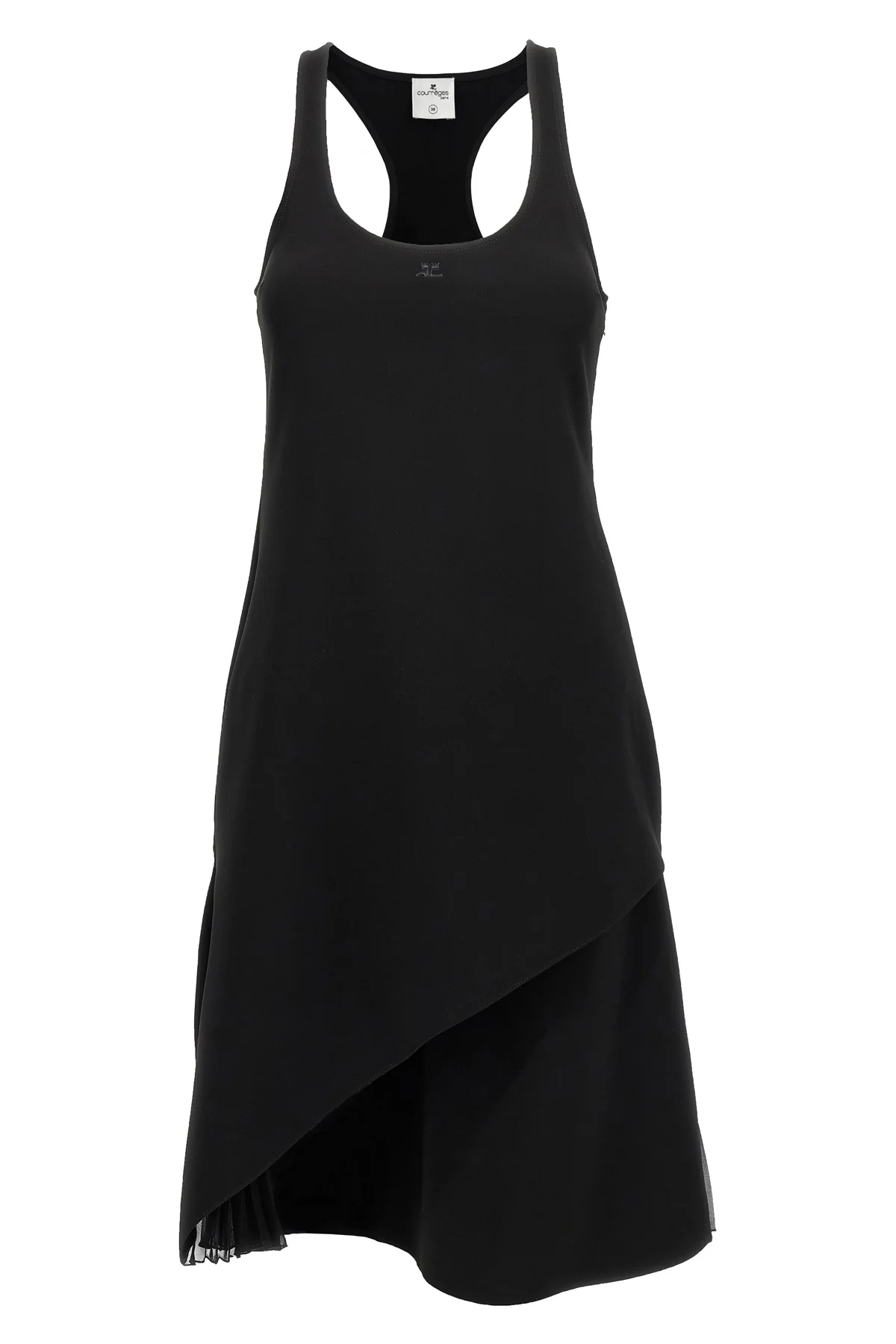 infinty pleats a-line crêpe midi dress