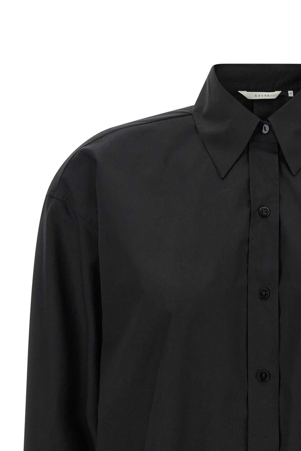 scarlet cotton poplin shirt