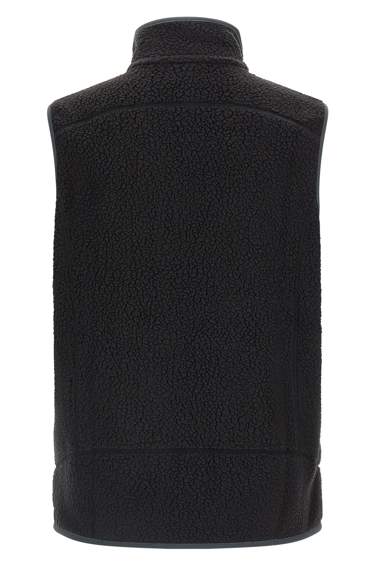 mens retro pile vest in extra-soft fleece brushed on both sides