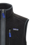 mens retro pile vest in extra-soft fleece brushed on both sides