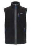 mens retro pile vest in extra-soft fleece brushed on both sides