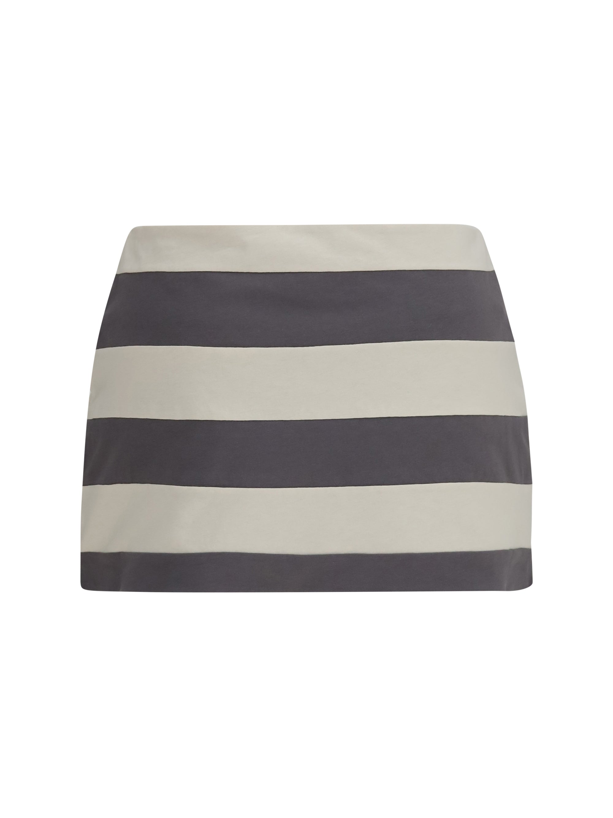 MIU MIU S striped cotton mini skirt