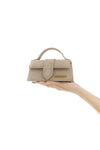 le bambino suede handbag
