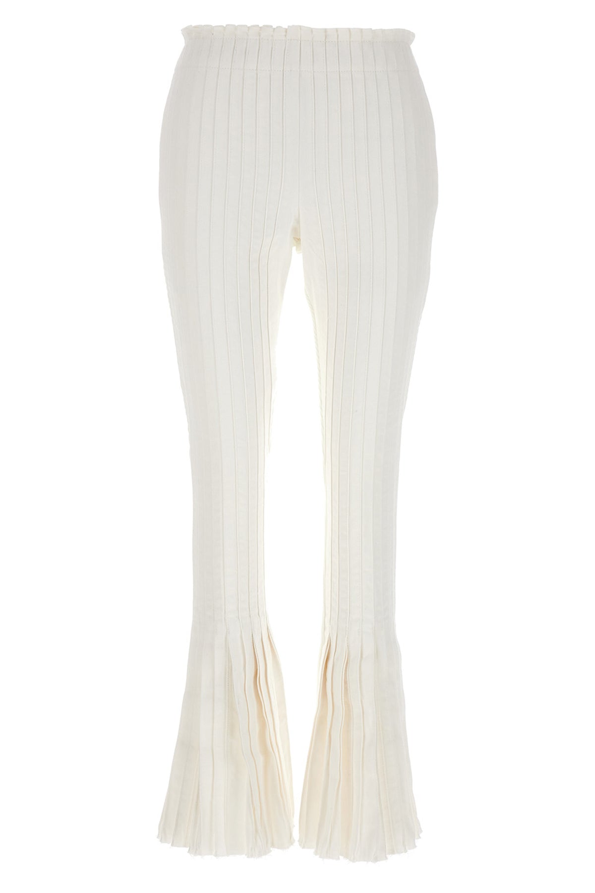 SACAI 1 pleated cotton pants at the front and ribbed pants at the back