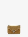 rockstud small suede crossbody bag