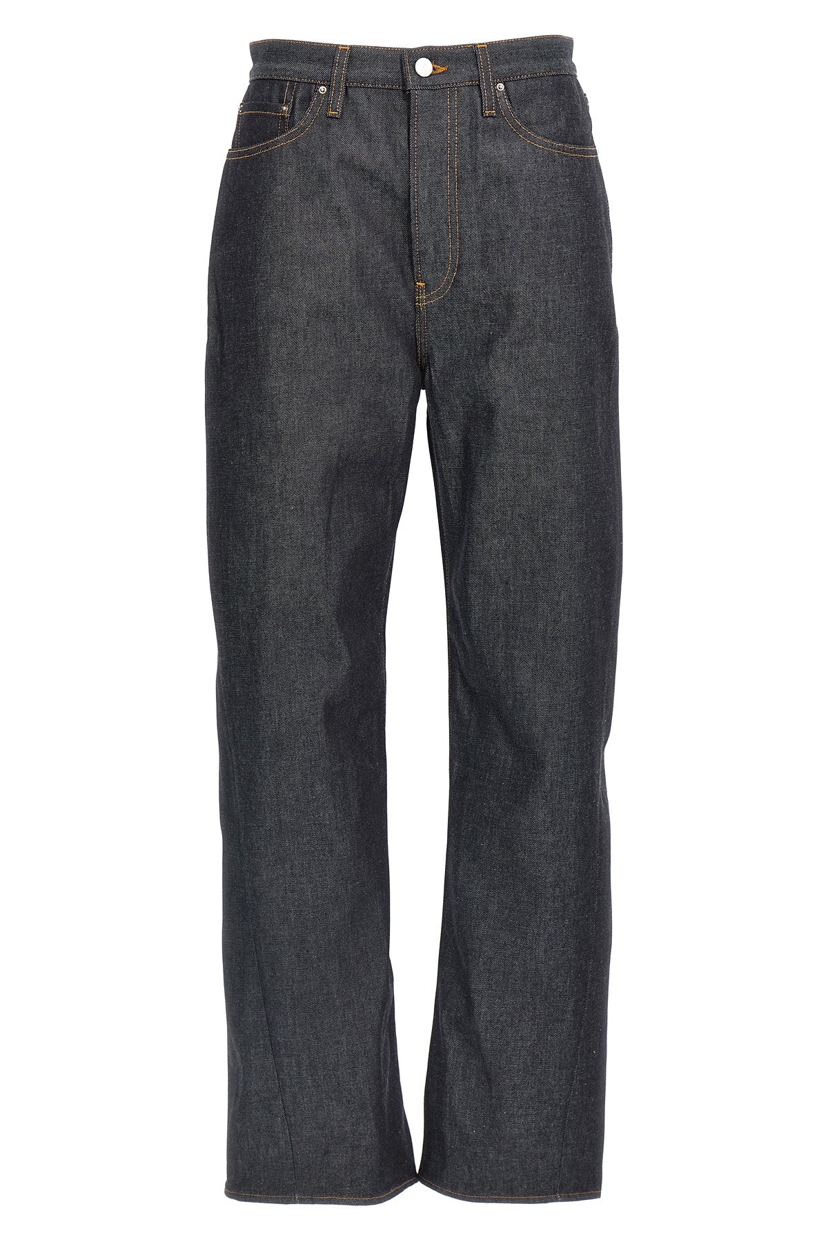 TOTEME 24 twisted seam dichotone raw denim jeans