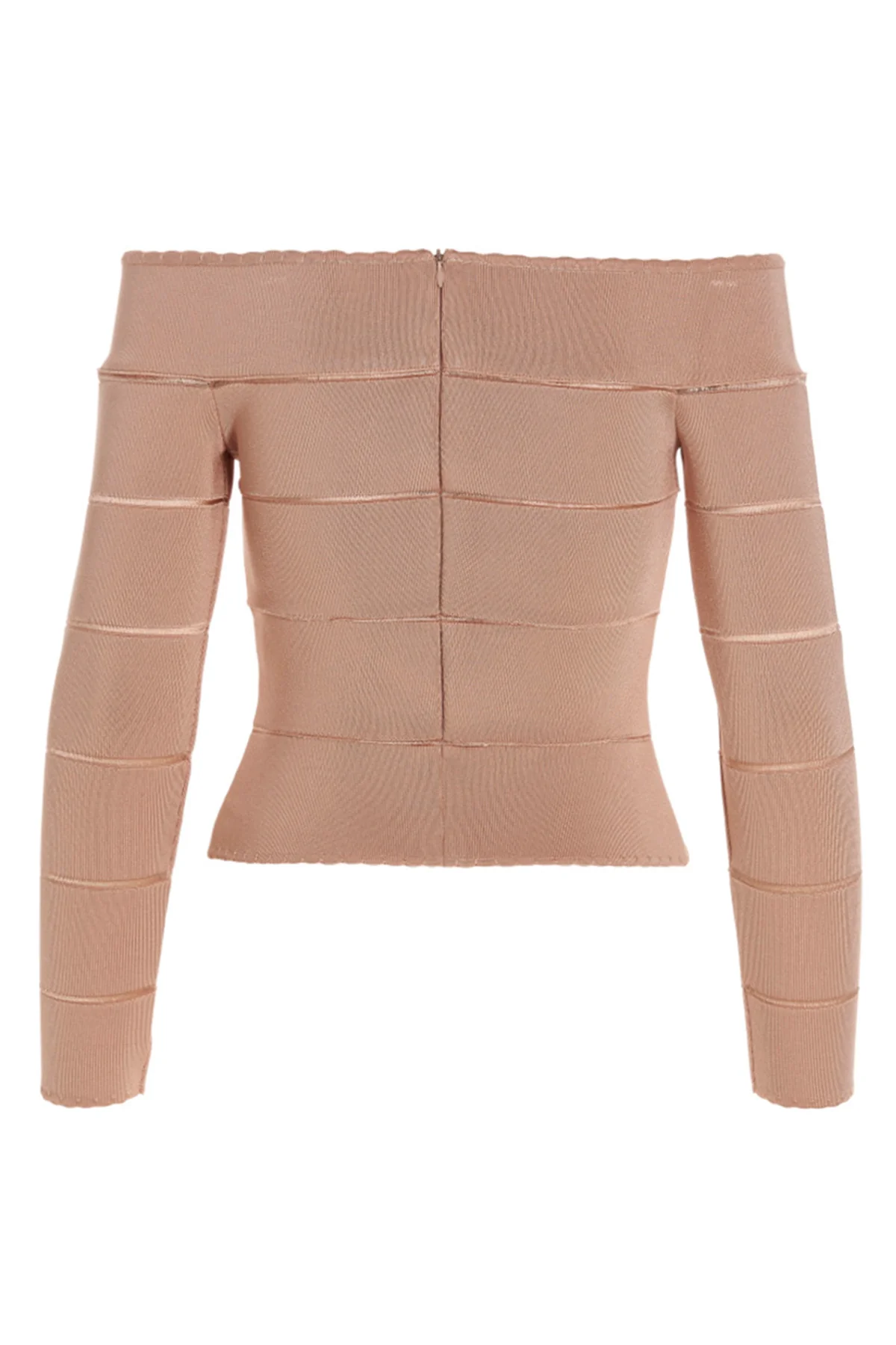 ALEXANDRE VAUTHIER 34 off-shoulder viscose knitted top