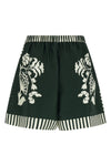 arjun shorts in panama patterned silk twill