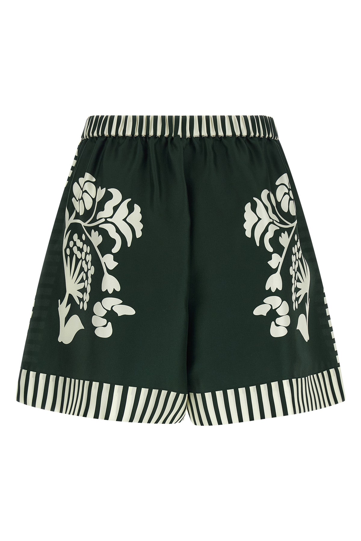 arjun shorts in panama patterned silk twill