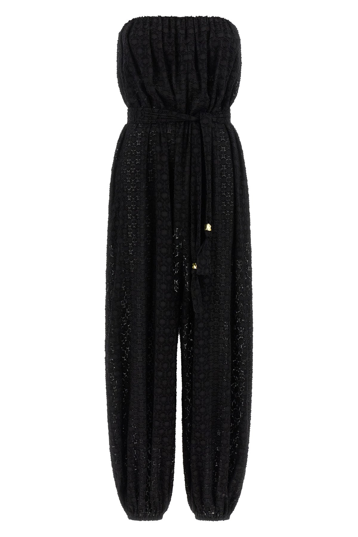 evening cotton and silk blend jumpsuit