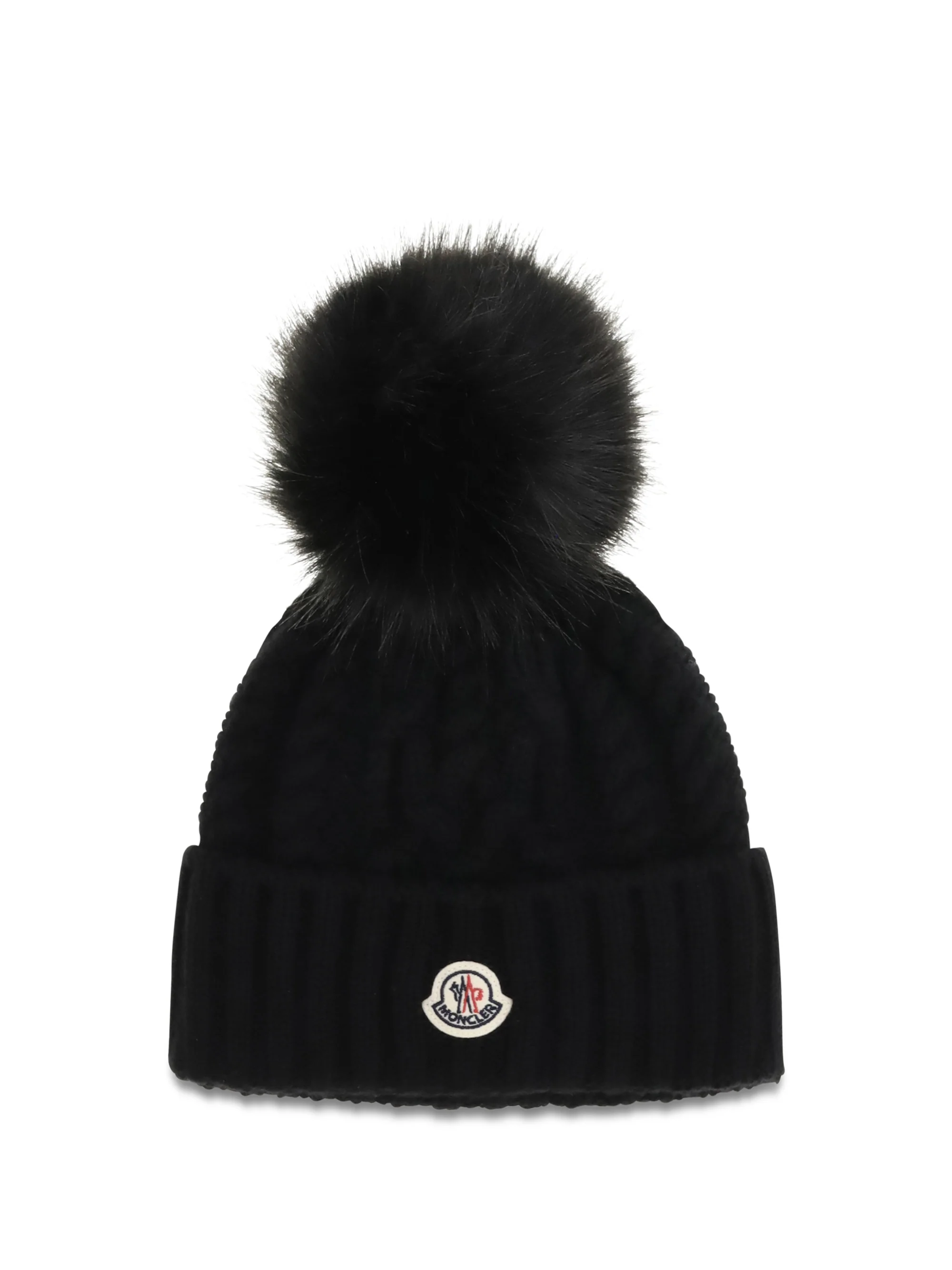 MONCLER OS wool and cashmere beanie with pom-pom