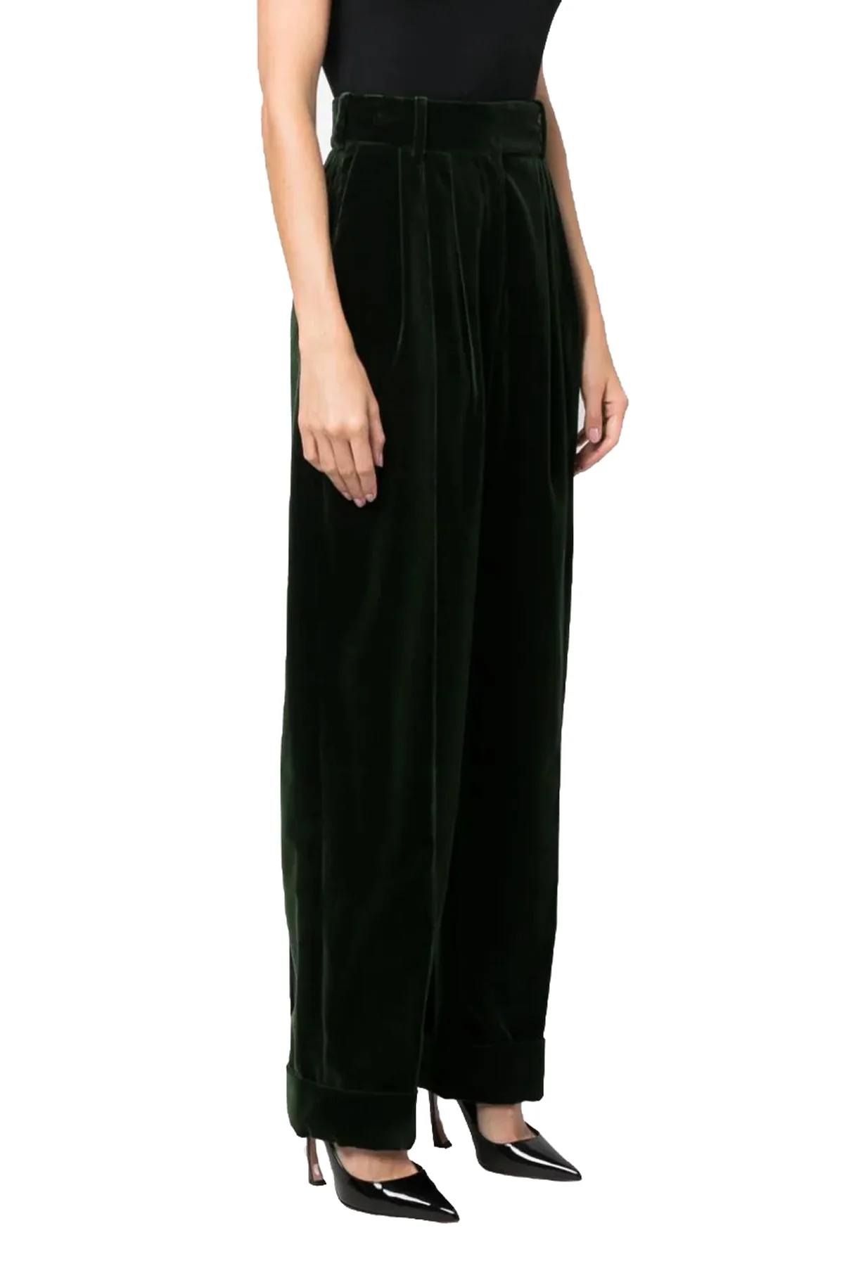 pantalone boyfriend in velluto