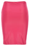 wet effect lycra mini skirt