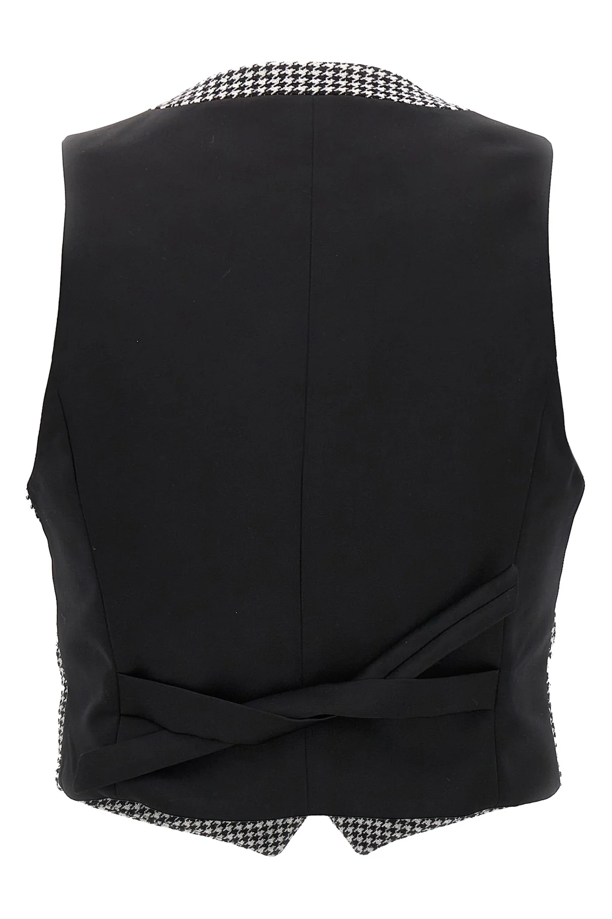 ALEXANDRE VAUTHIER 38 houndstooth wool blend waistcoat