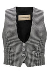 houndstooth wool blend waistcoat