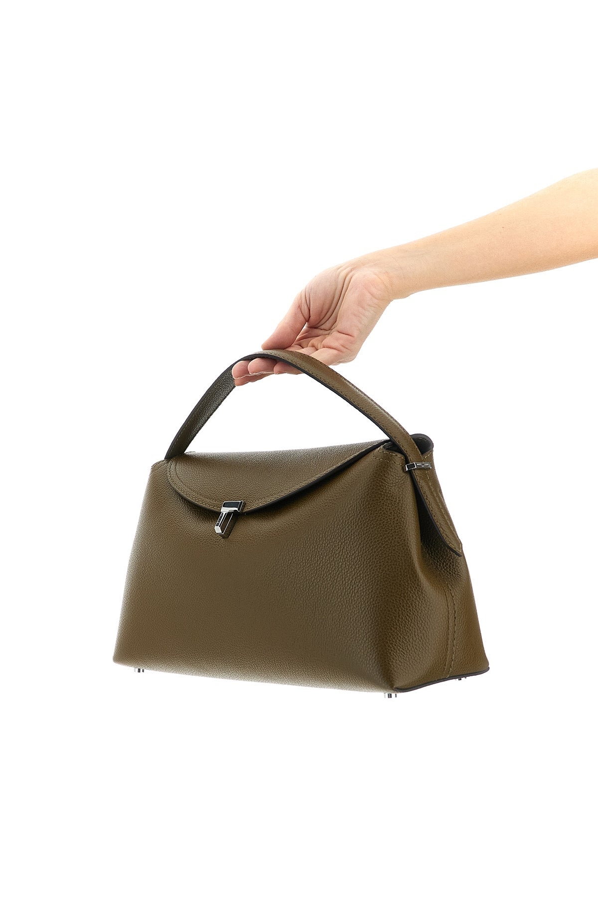 TOTEME OS t-lock hammered leather handbag