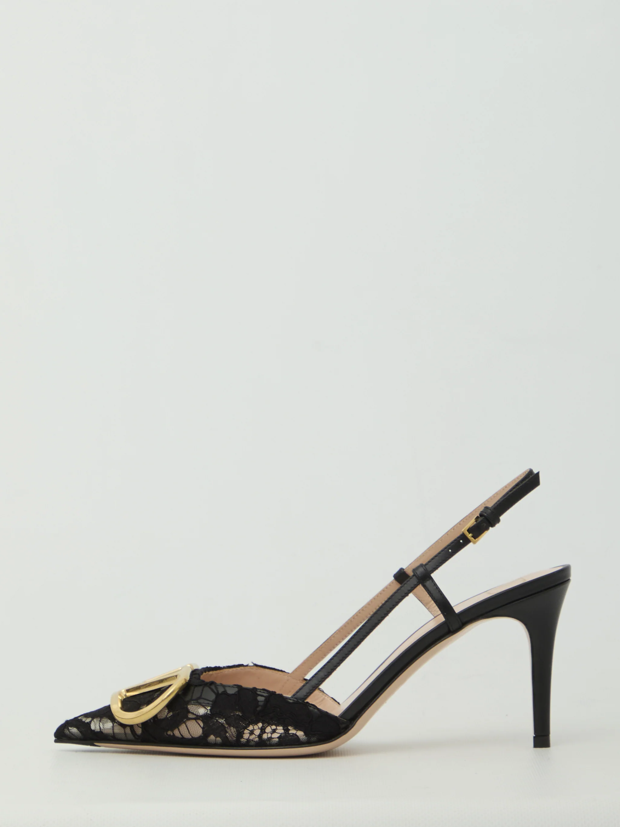 vlogo signature slingback pumps in lace