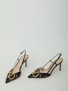 vlogo signature slingback pumps in lace