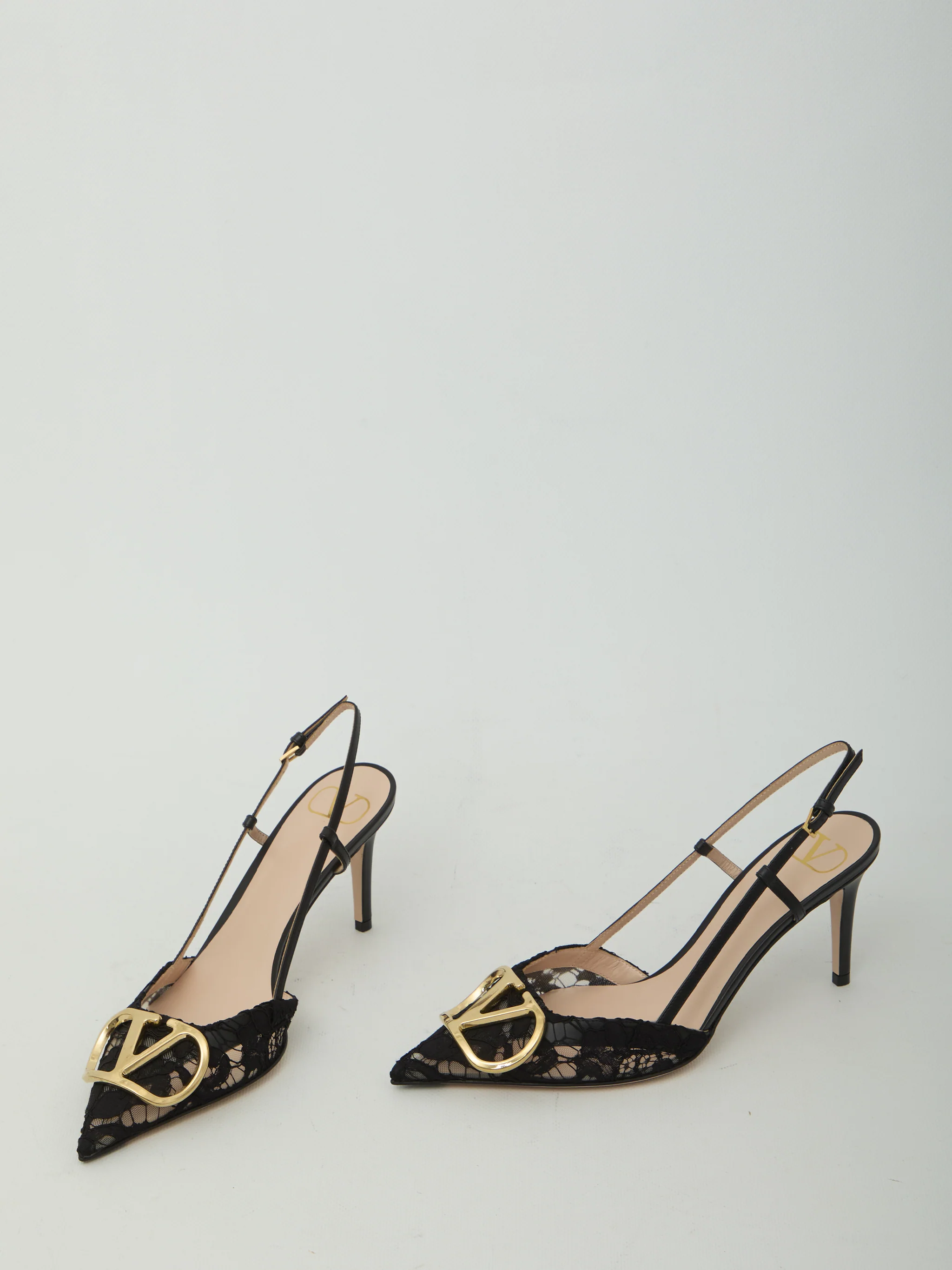 vlogo signature slingback pumps in lace
