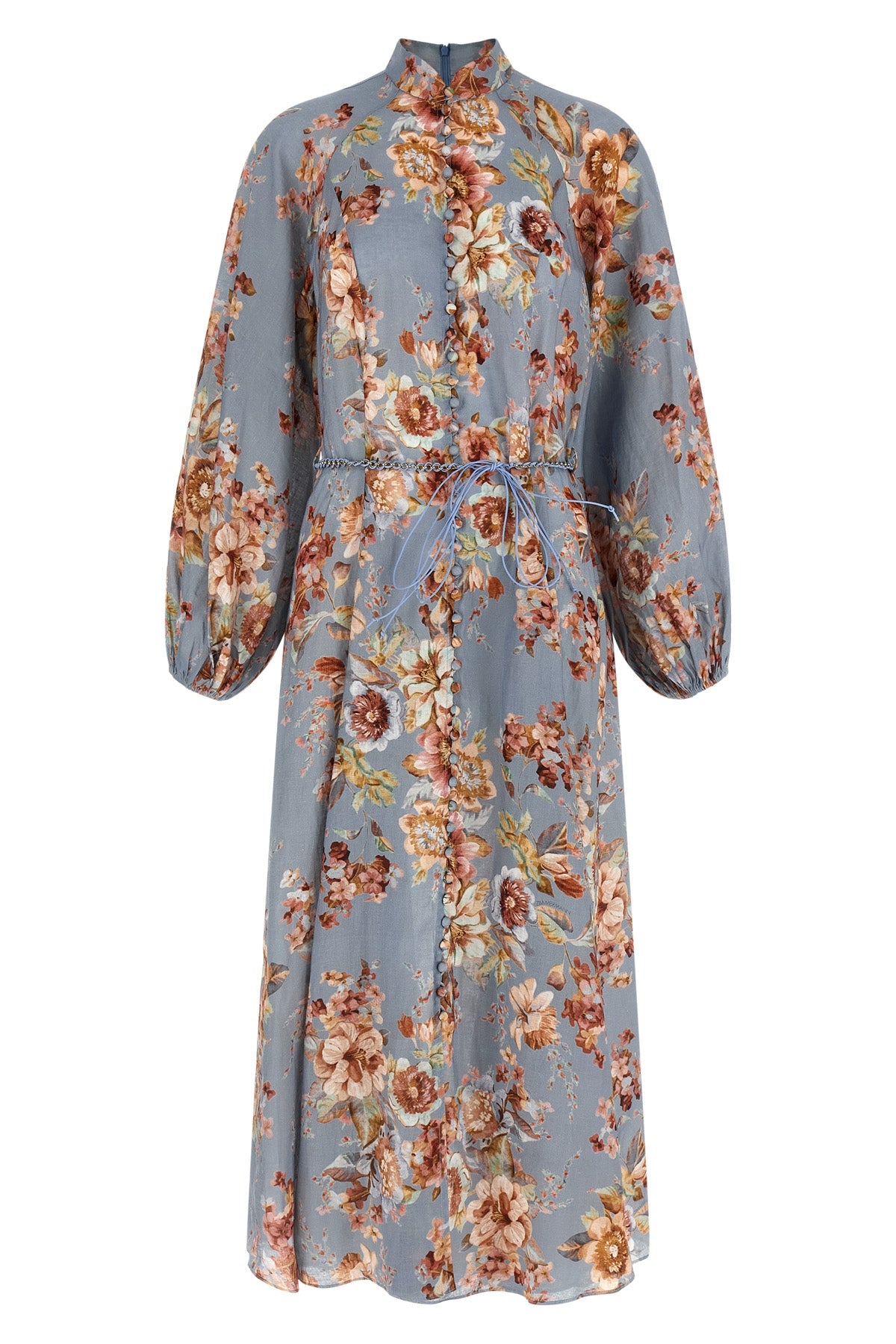 ZIMMERMANN 0 long awaken floral print linen dress