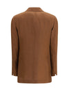 double-breasted linen blazer