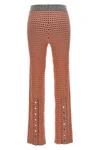 patterned cotton jacquard blend pants