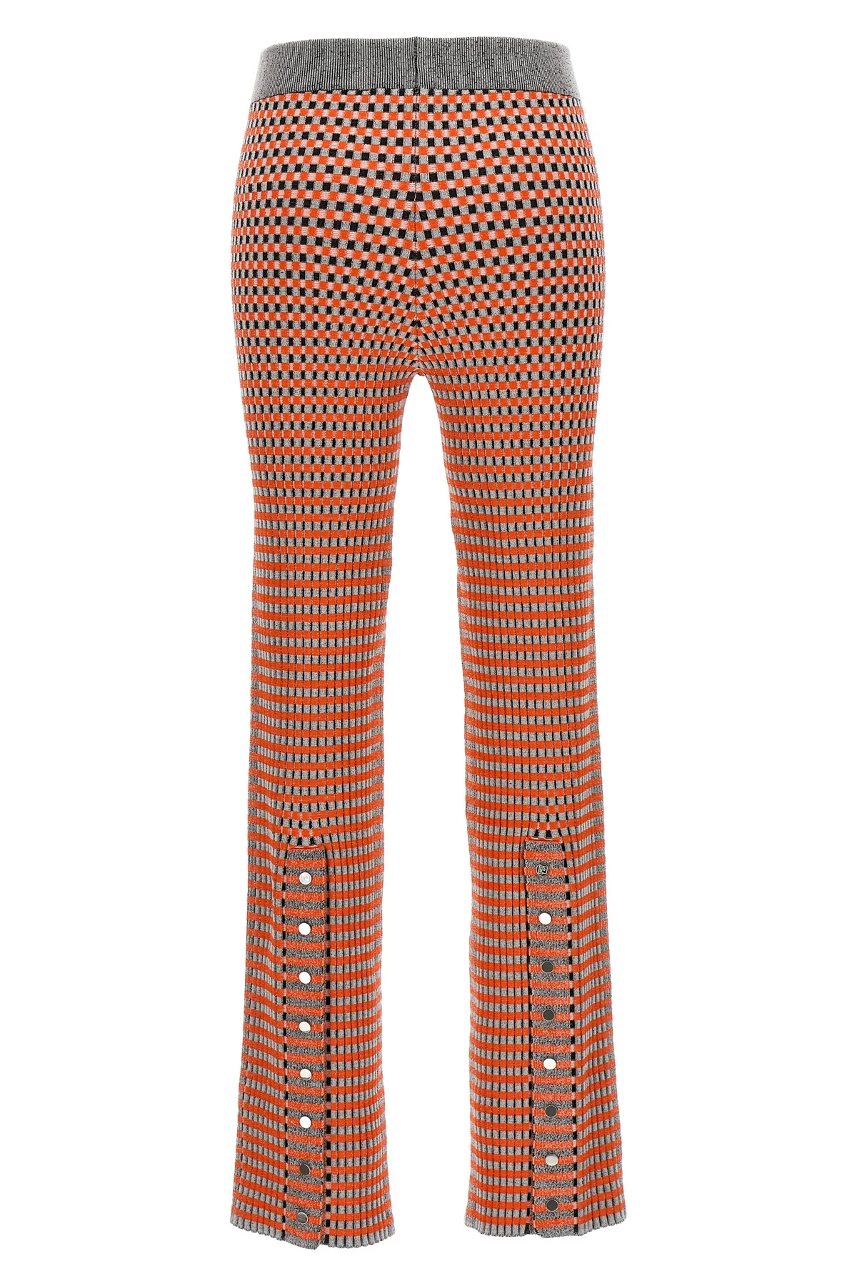 patterned cotton jacquard blend pants
