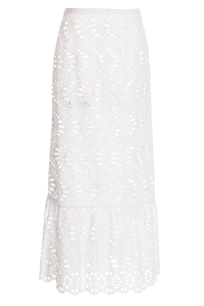 gonna lunga macramè in cotone