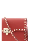 small rockstud grained calfskin shoulder bag