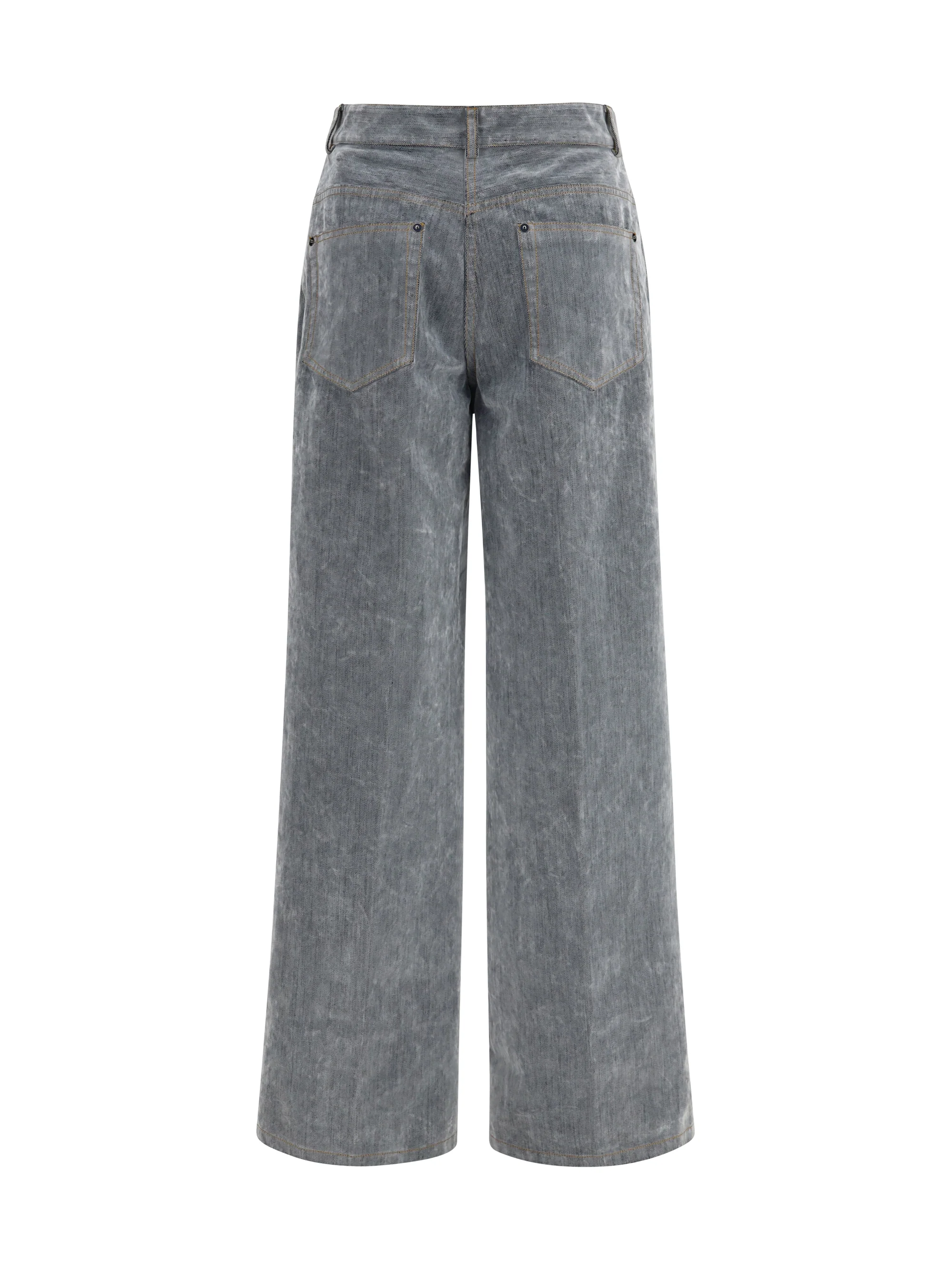 FORTE_FORTE 0 wide leg jeans in flocked denim