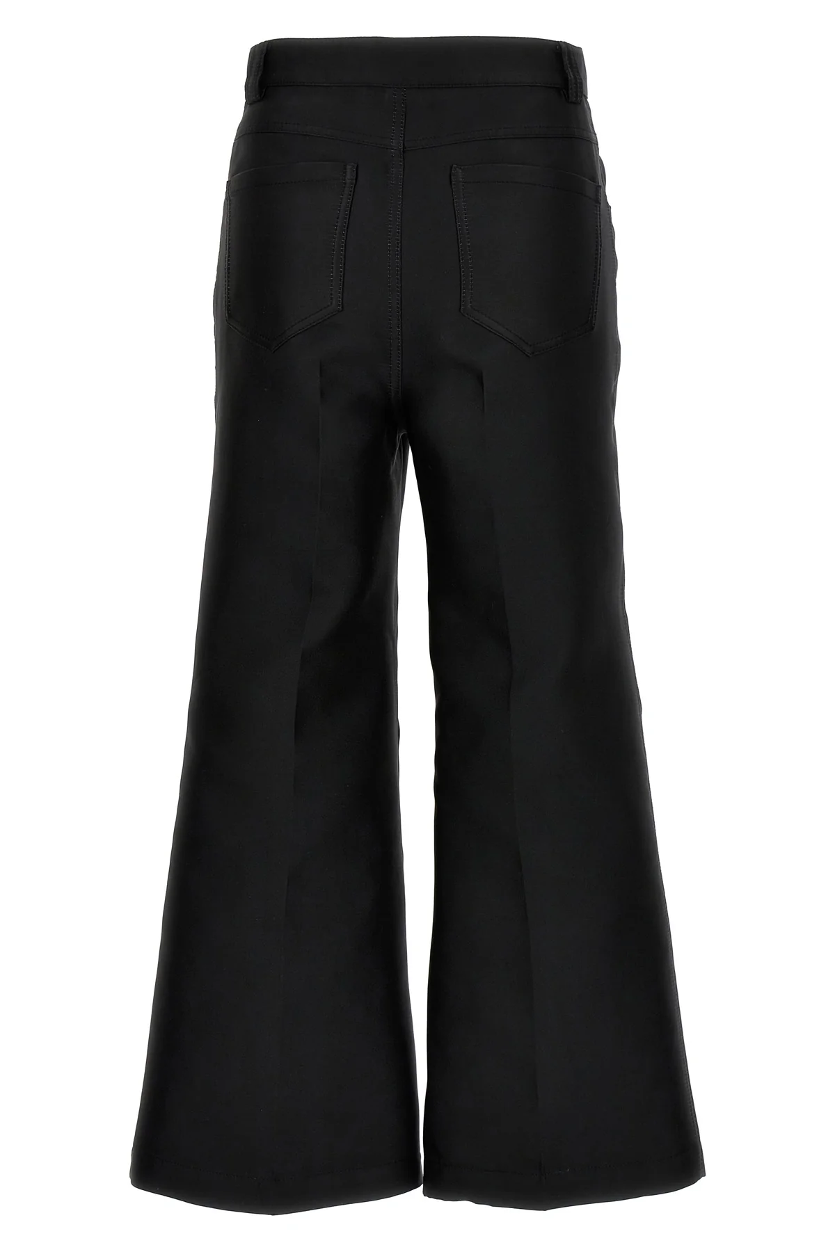 cropped silk blend pants