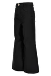 cropped silk blend pants