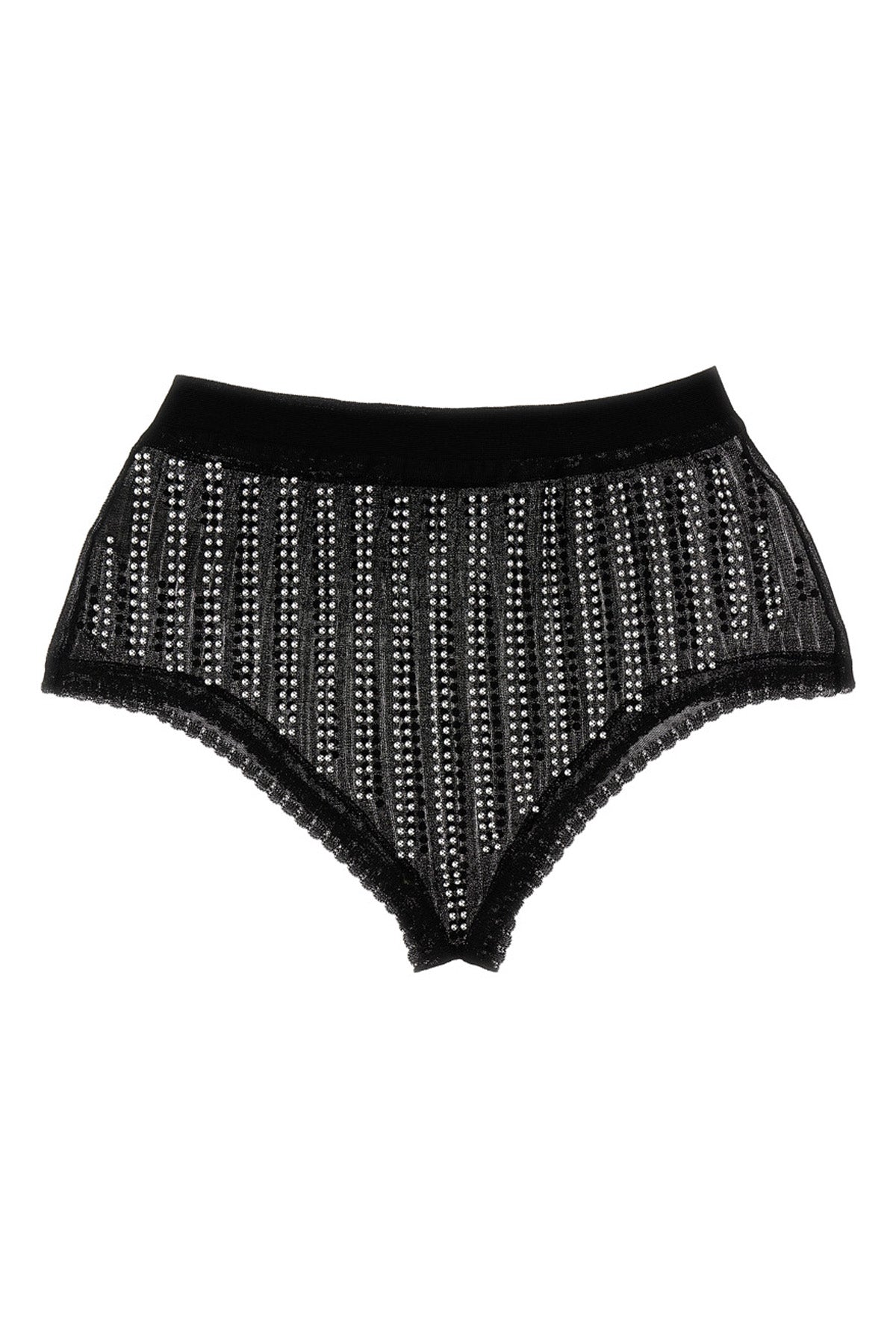 RABANNE M briefs in a transparent fabric withll-over studs