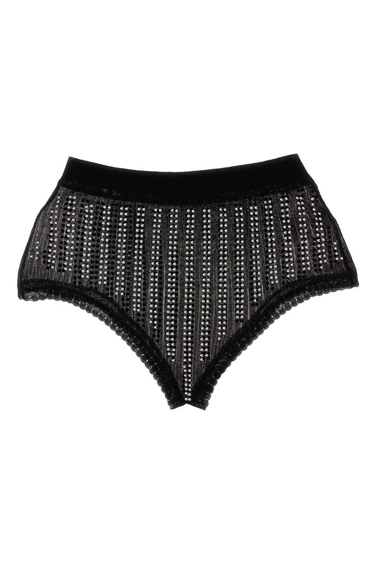 RABANNE M briefs in a transparent fabric withll-over studs