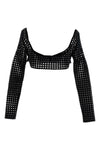 macramé fabric cropped top