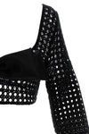 macramé fabric cropped top