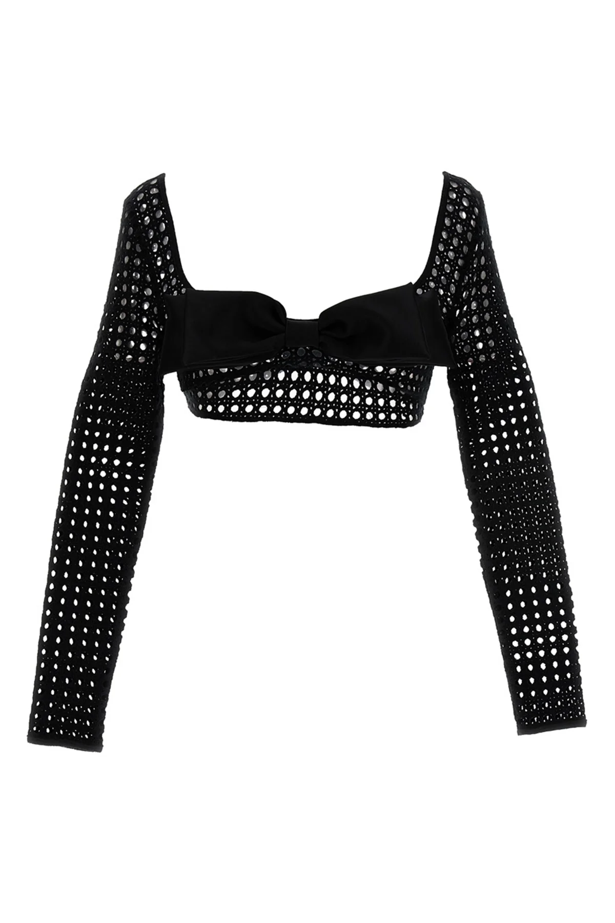macramé fabric cropped top