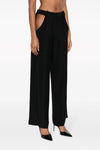 cut-out wool blend pants