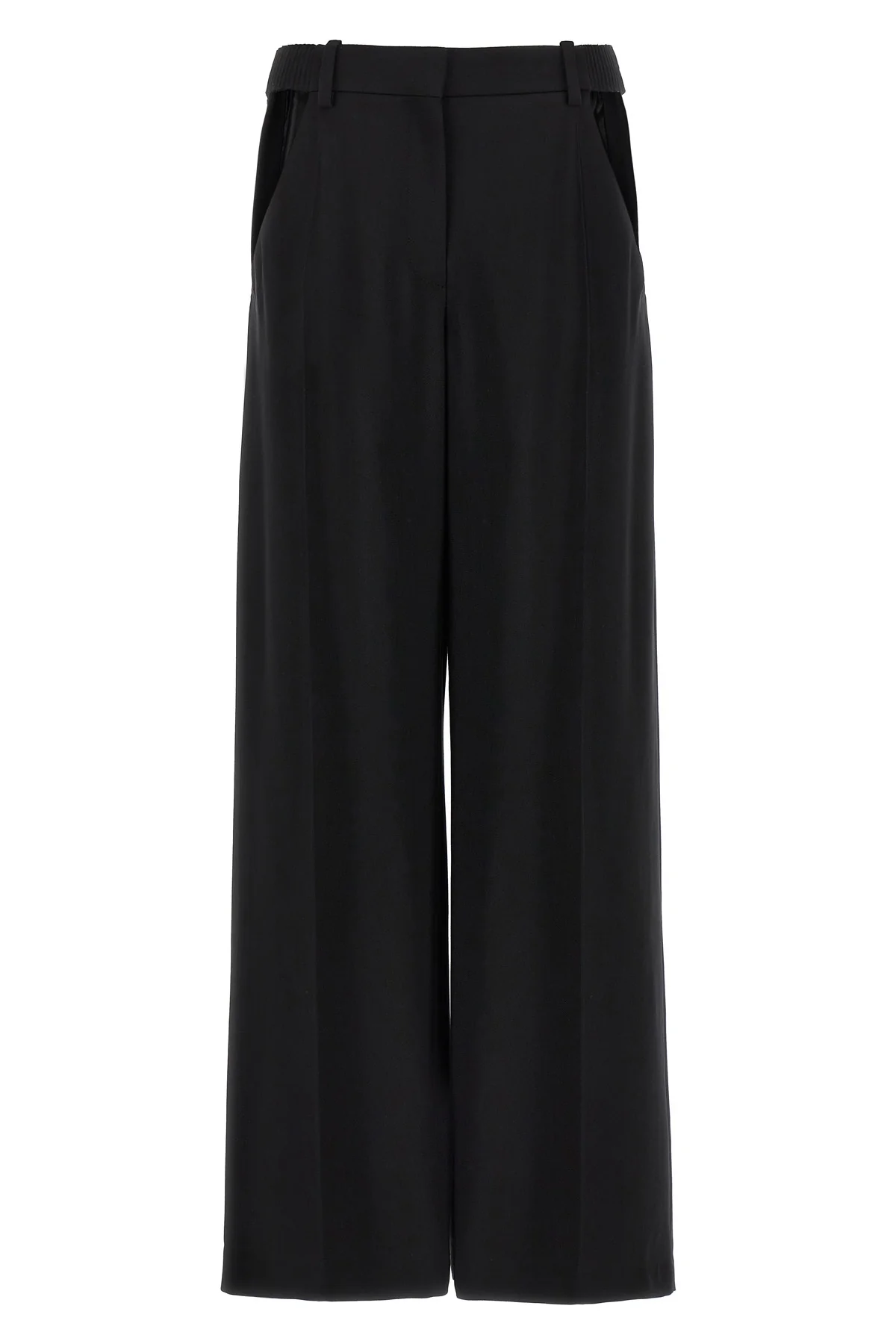 cut-out wool blend pants