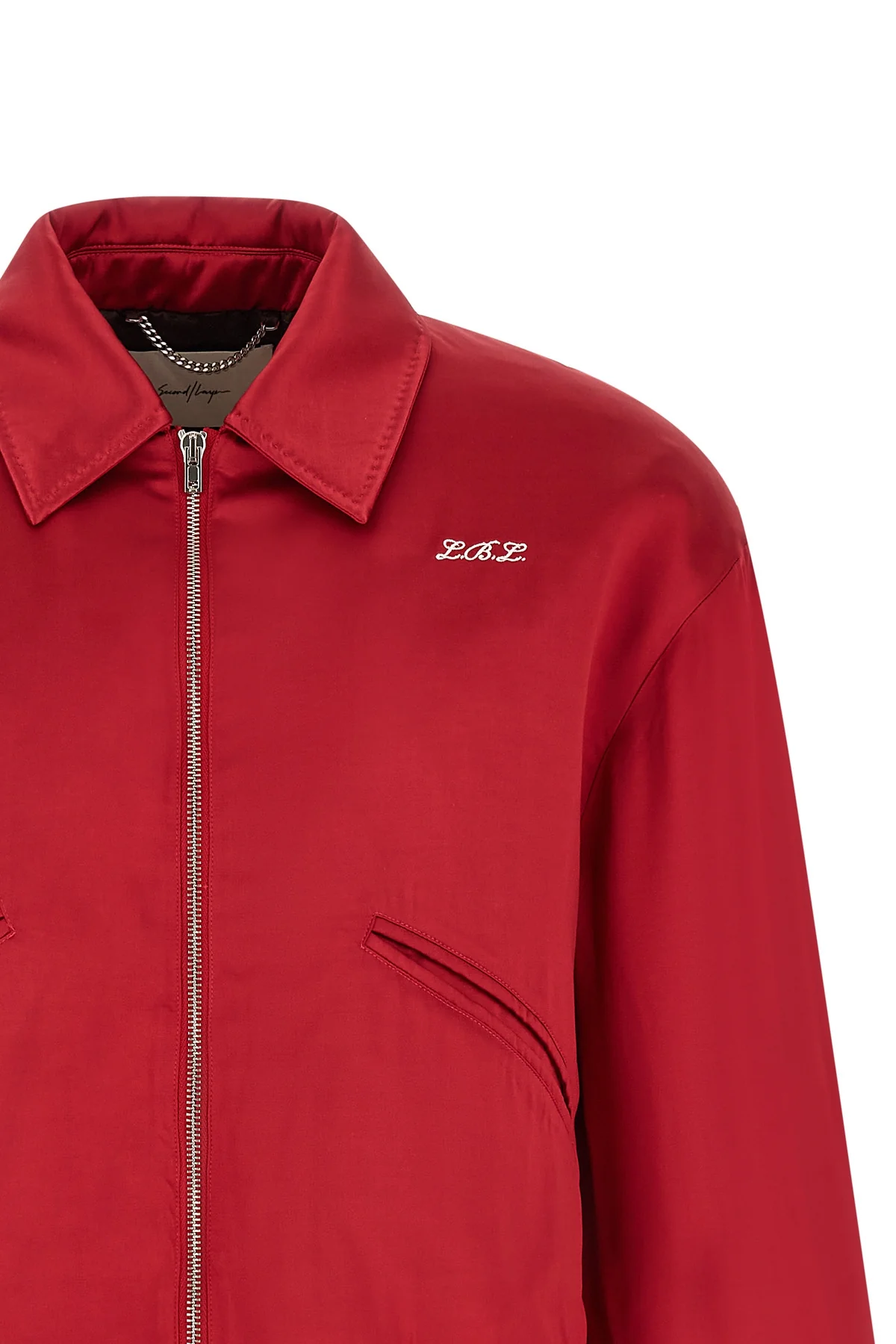 aces satin club shiny viscose satin bomber jacket